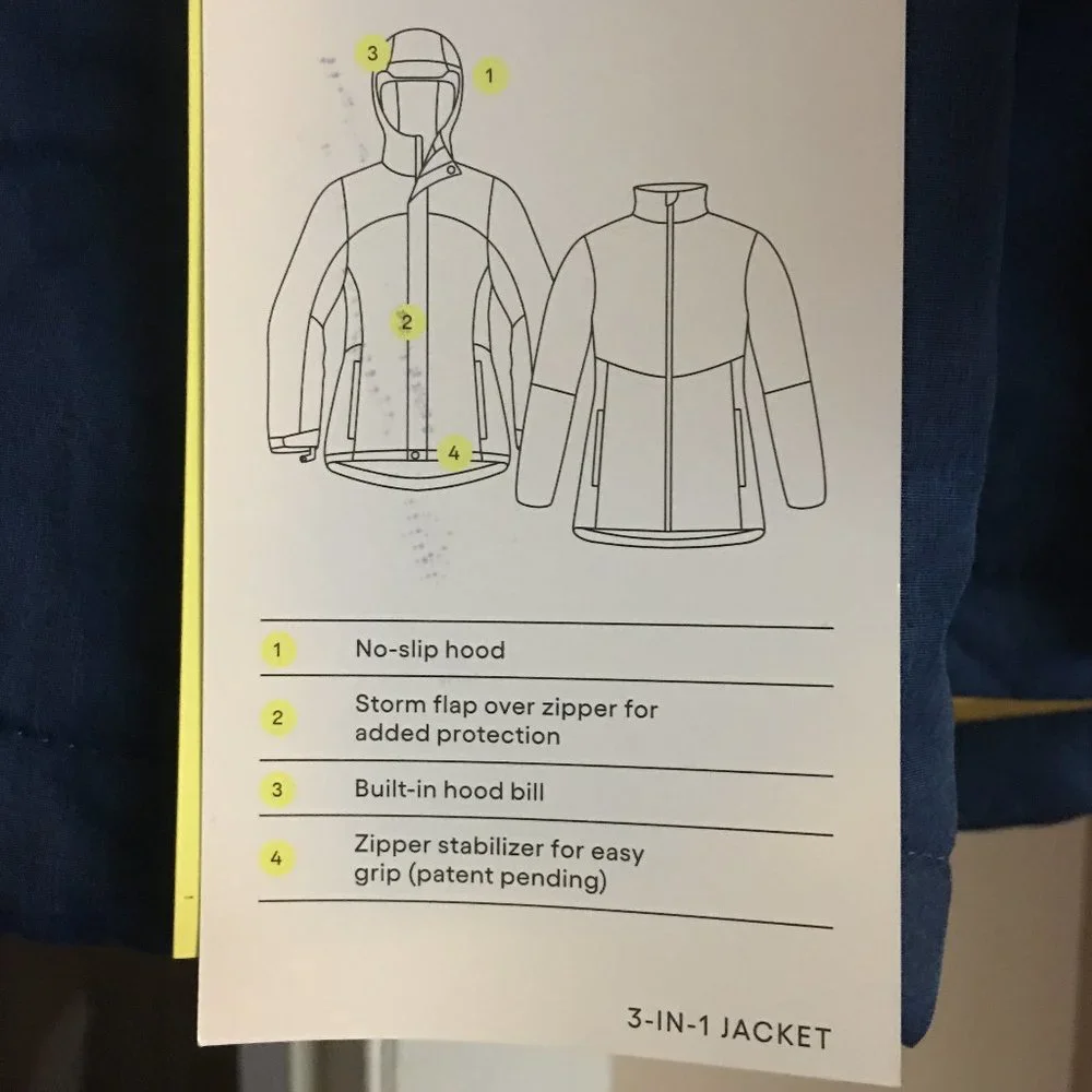 ALL IN MOTION "3 in 1" Boys Jacket  🧥 NEW WITH TAGS!   S(6/7) - Picture 6 of 11